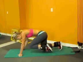 hip extensions with ankle weights