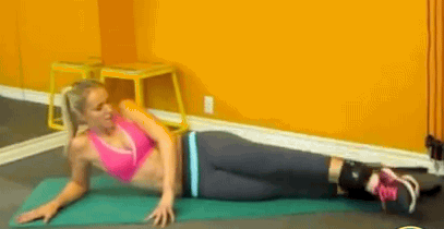 leg raises variation with ankle weights