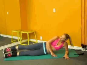 leg raises with ankle weights